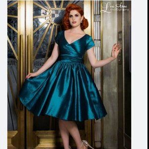 Pinup Girl Clothing 2X Teal Ava Swing Dress - Yardsale